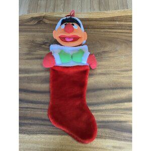 Vintage Sesame Street ERNIE Faux Fur CHRISTMAS STOCKING 2006 Jim Henson Holiday